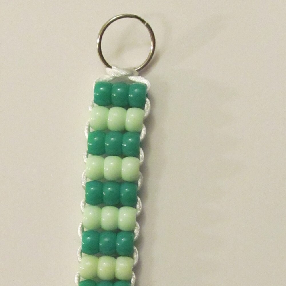 Green Pony Bead Keychain Item #16312025